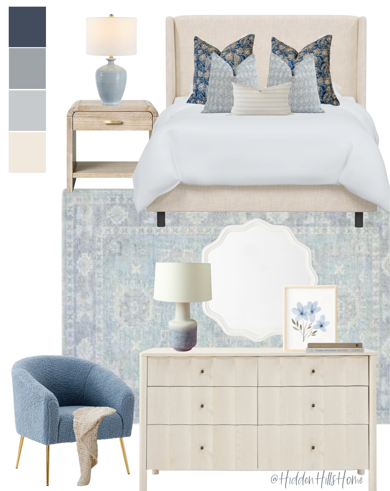 Girls bedroom decor, blue girls room decor ideas, girls bedroom mood board, Tween bedroom, teen girls room inspiration #girlsbedroom

#LTKhome #LTKkids #LTKsalealert