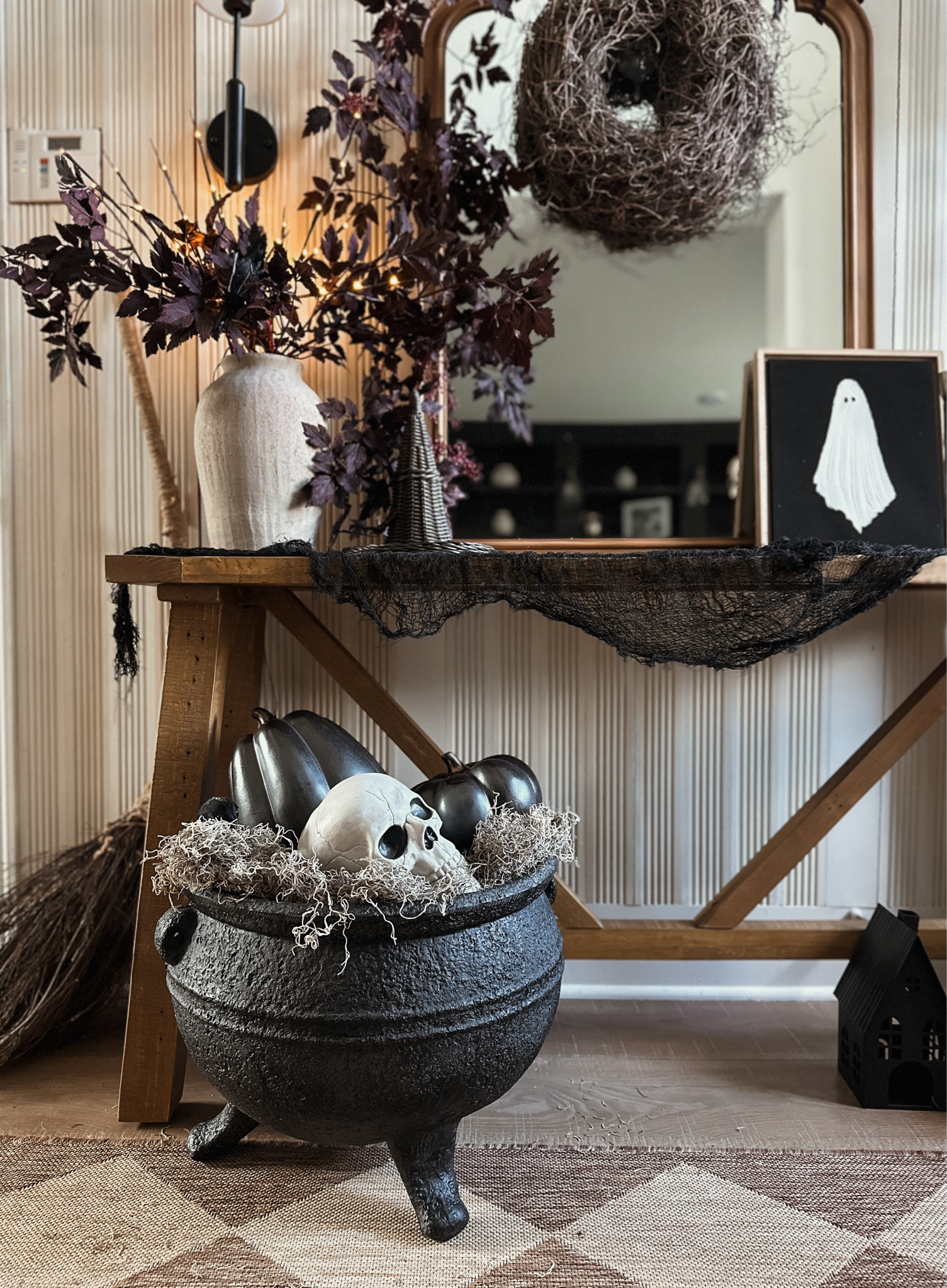 Halloween Entry! Love how this turned out! #halloween #entryways #fall #fallstems #vases 

#LTKFallSale #LTKSeasonal #LTKHome