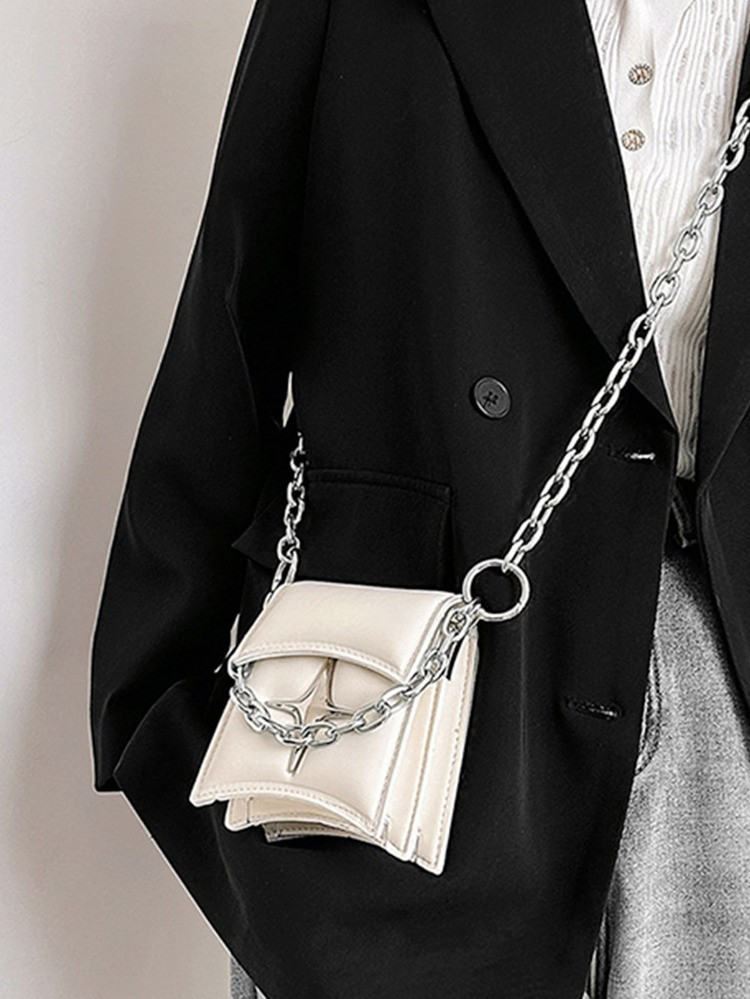 Mini Chain Decor Flap Square Bag | SHEIN