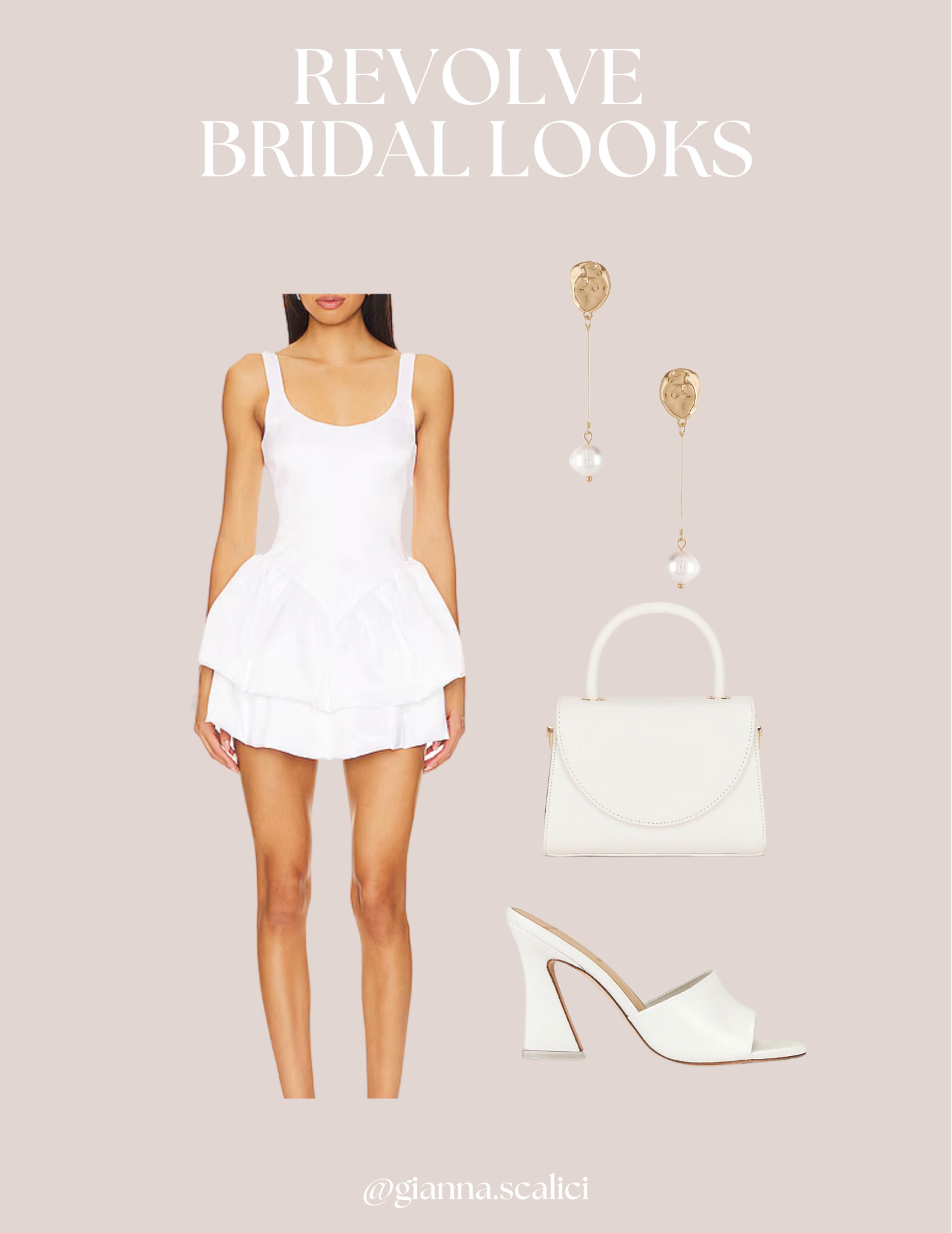 Revolve Bridal Look

#revolve #whitedress #minidress #bridal #bridaljewelry #bridalshoes

#LTKwedding #LTKstyletip