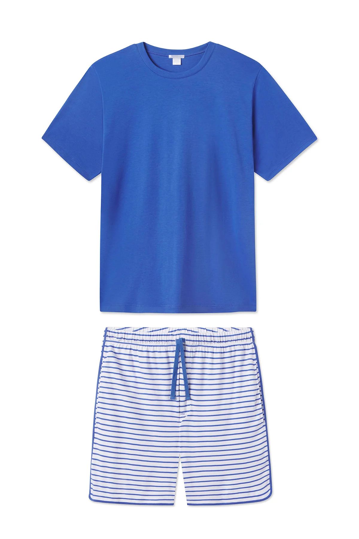 Men's Pima Pajama Shorts Set in Cobalt | Lake Pajamas
