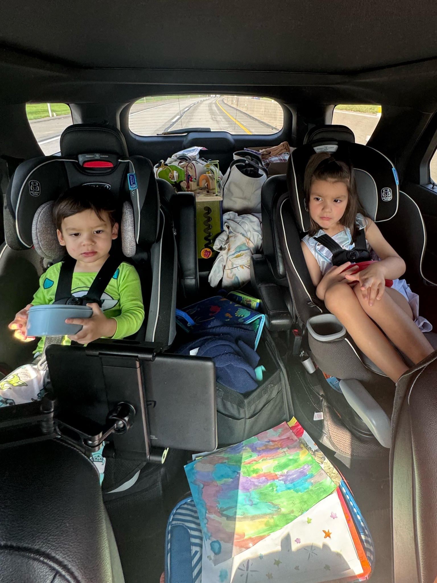 We told the kids they could watch 1 movie during our 6+ hour drive to Philly & of course, they picked their current favorite: The Nightmare Before Christmas 💀🎃🎄

What’s better than 2 toddlers agreeing on a movie choice? This handy tablet mount! It attaches easily to the headrest & can be adjusted to fit most tablets. I have an older Kindle Fire & it’s perfect .. definitely a road trip essential!

#LTKFamily #LTKKids #LTKTravel