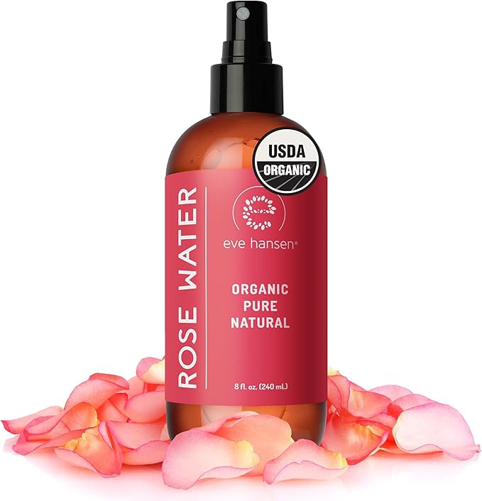 Eve Hansen Organic Rose Water Spray for Face | HUGE 8 oz Rosewater Face Toner and Makeup Setting ... | Amazon (US)