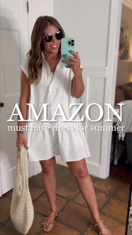 Amazon must have dress for summer

This dress is a look for less tunic swing style, with mixed materials and an oversized fit.
I’m wearing a size medium 
It comes in several colors and it is true to size .
Super lightweight and comfy and would be perfect for your next vacation .
It’s currently on sale for $41.99 

My bag is on sale 50% off
Sandals are old, but I’m linking similar options here.
Polarized aviator sunglasses for quay. Get 50% off your second pair sitewide.



White dress, vacation dress, summer dress, Amazon dresss

#LTKStyleTip #LTKSaleAlert #LTKOver40