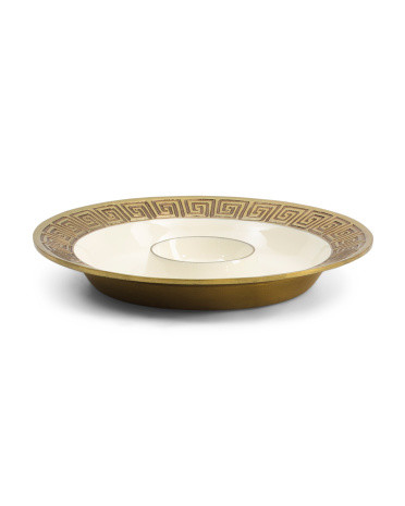 Porcelain Greek Key Chip And Dip Platter | TJ Maxx