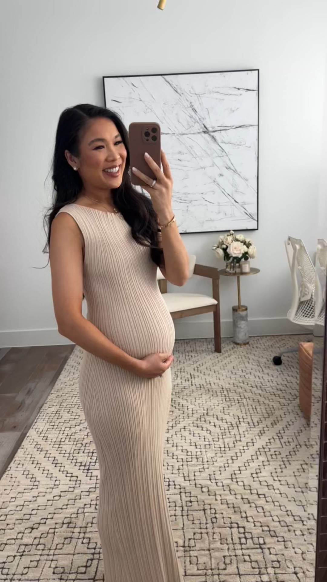 Cotton cashmere blend dress that I love for the summer and it’s bump friendly! Wearing size small. Lightweight and can be dressed up or styled more casual 

#LTKStyleTip #LTKBump #LTKSummerEdit