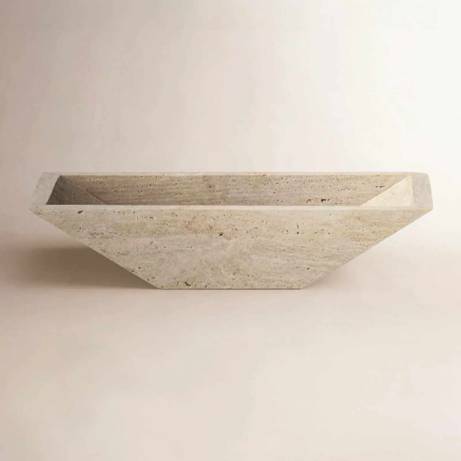 Travertine Tray Large Cream | Wayfair North America