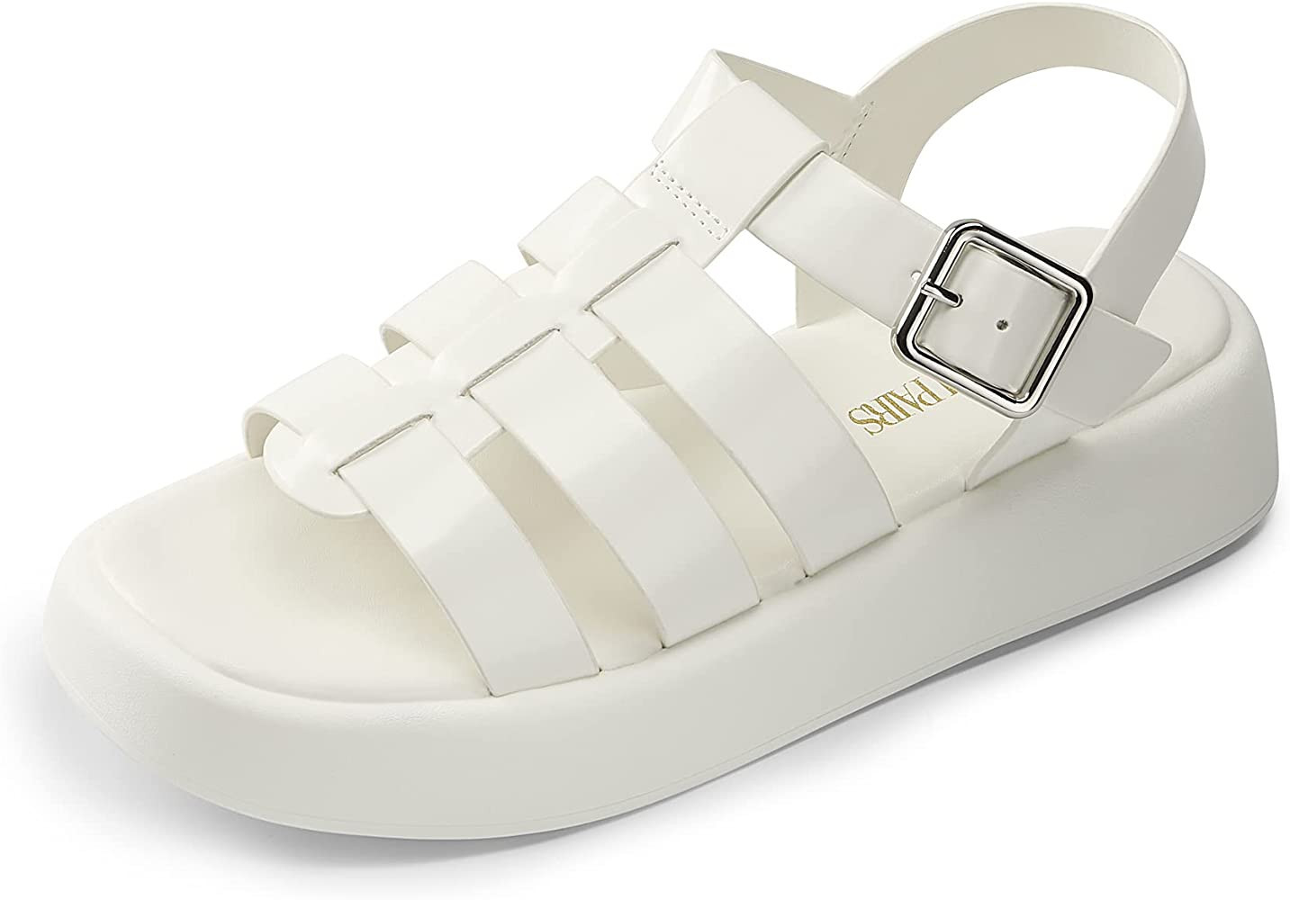 DREAM PAIRS Women Fisherman Platform Sandals Strappy Low Y2K Gladiator Sandals Soft Cushion Buckl... | Amazon (US)