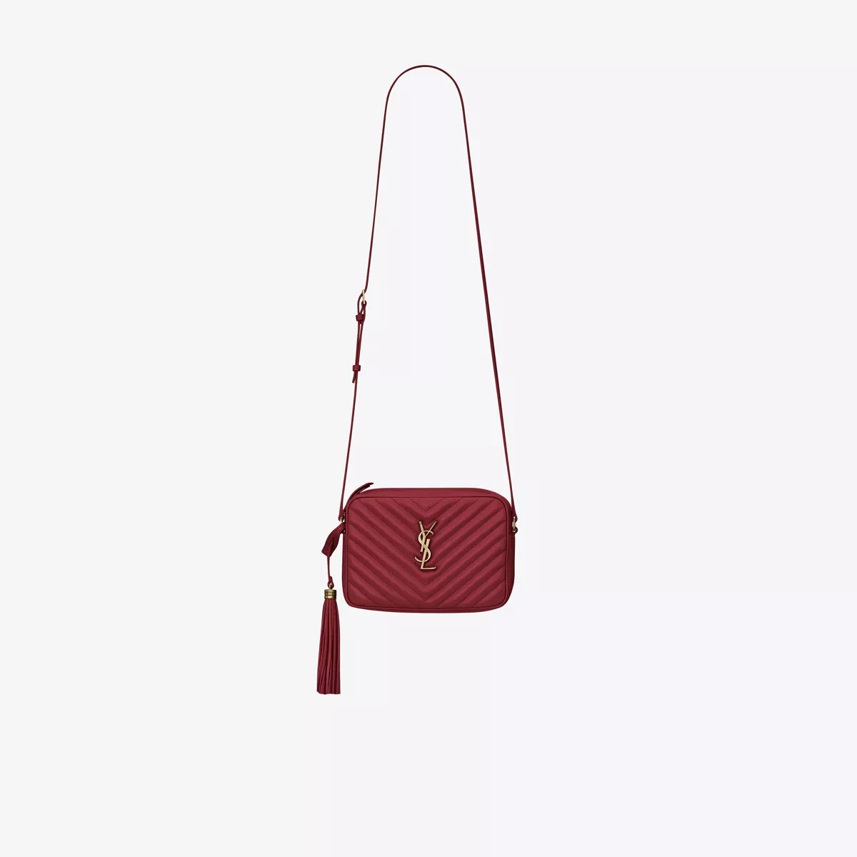 Lou Camera Bag In Quilted Leather Red One Size | Saint Laurent Inc. (Global)