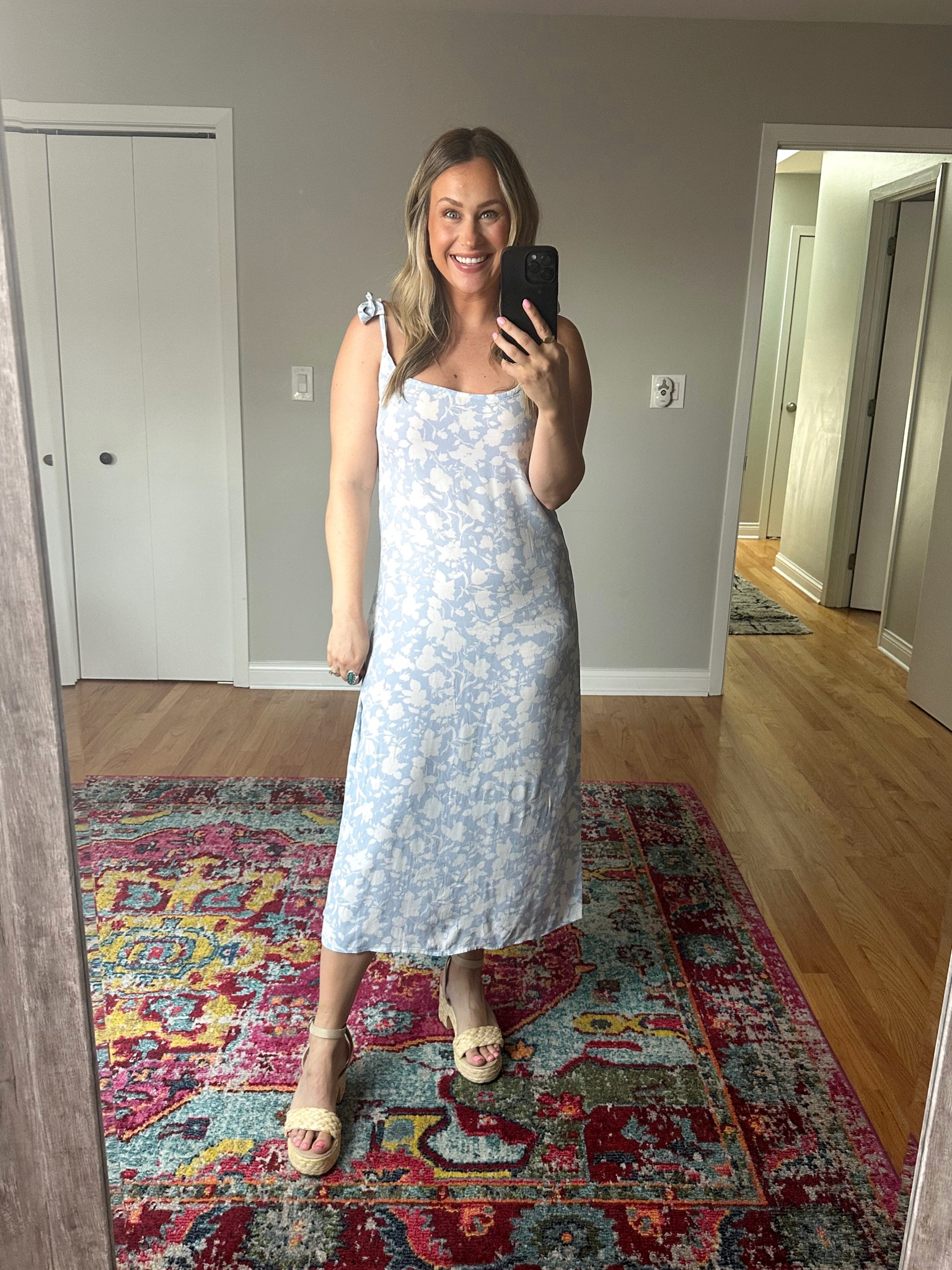 Summer dress and sandals / these wicker sandals are the cutest and under $40! #summerdress #sandals #floraldress #affordablefashion 

#LTKshoecrush #LTKunder50 #LTKsalealert
