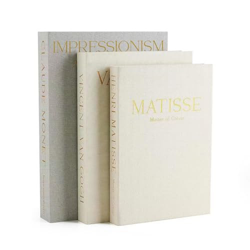 Aounik Set of 3 Linen Decorative Books for Home Decor,Faux Decor Book for Decoration,Aesthetic Books for Coffee Table/Bookshelf/Mantel Decor,Photo Storage or Keepsake Box (Sage) | Amazon (US)