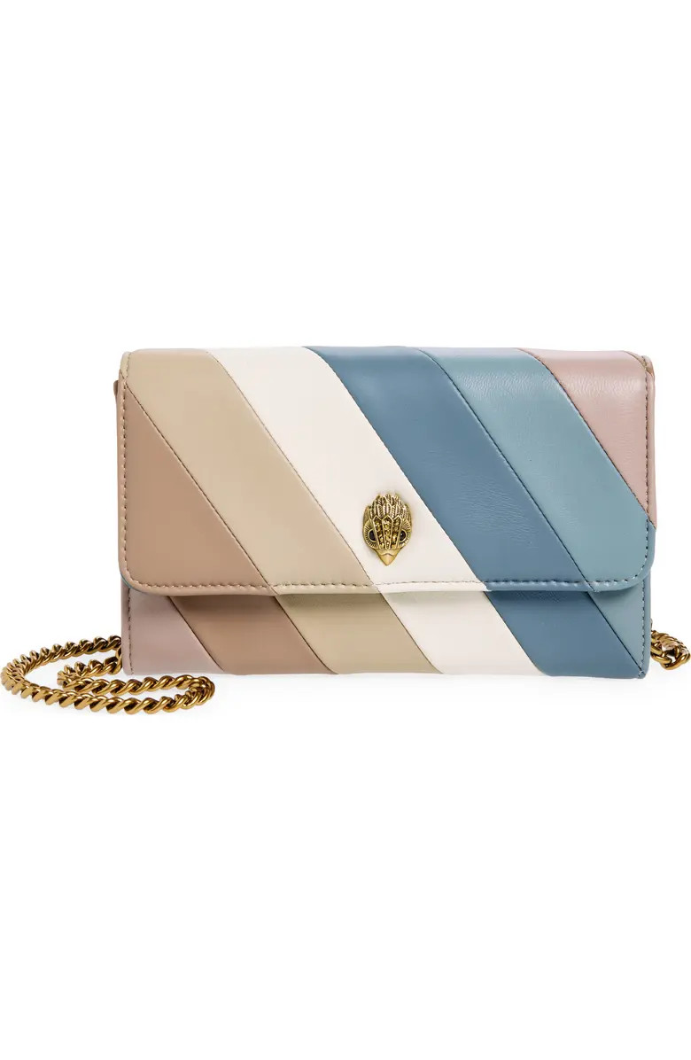 Kurt Geiger London Soho Stripe Leather Chain Wallet | Nordstrom | Nordstrom