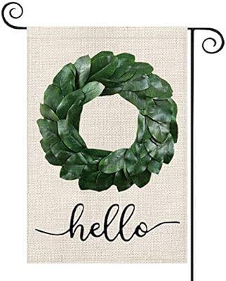 AVOIN Hello Magnolia Wreath Garden Flag Vertical Double Sized, Seasonal Spring Yard Outdoor Decor... | Amazon (US)