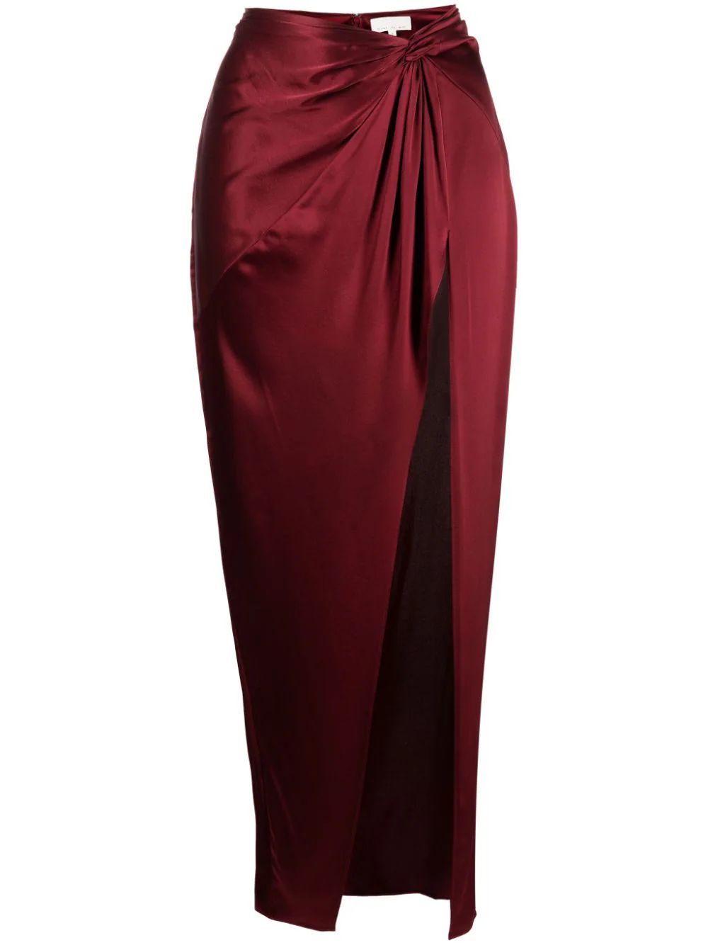 Fleur Du Mal twist-detail Silk Skirt - Farfetch | Farfetch Global