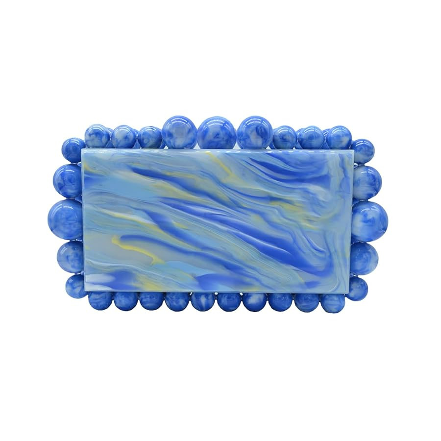 Women Acrylic Evening Clutch Box Purse Marble Handbag for Wedding Cocktail Party Banquet | Amazon (US)