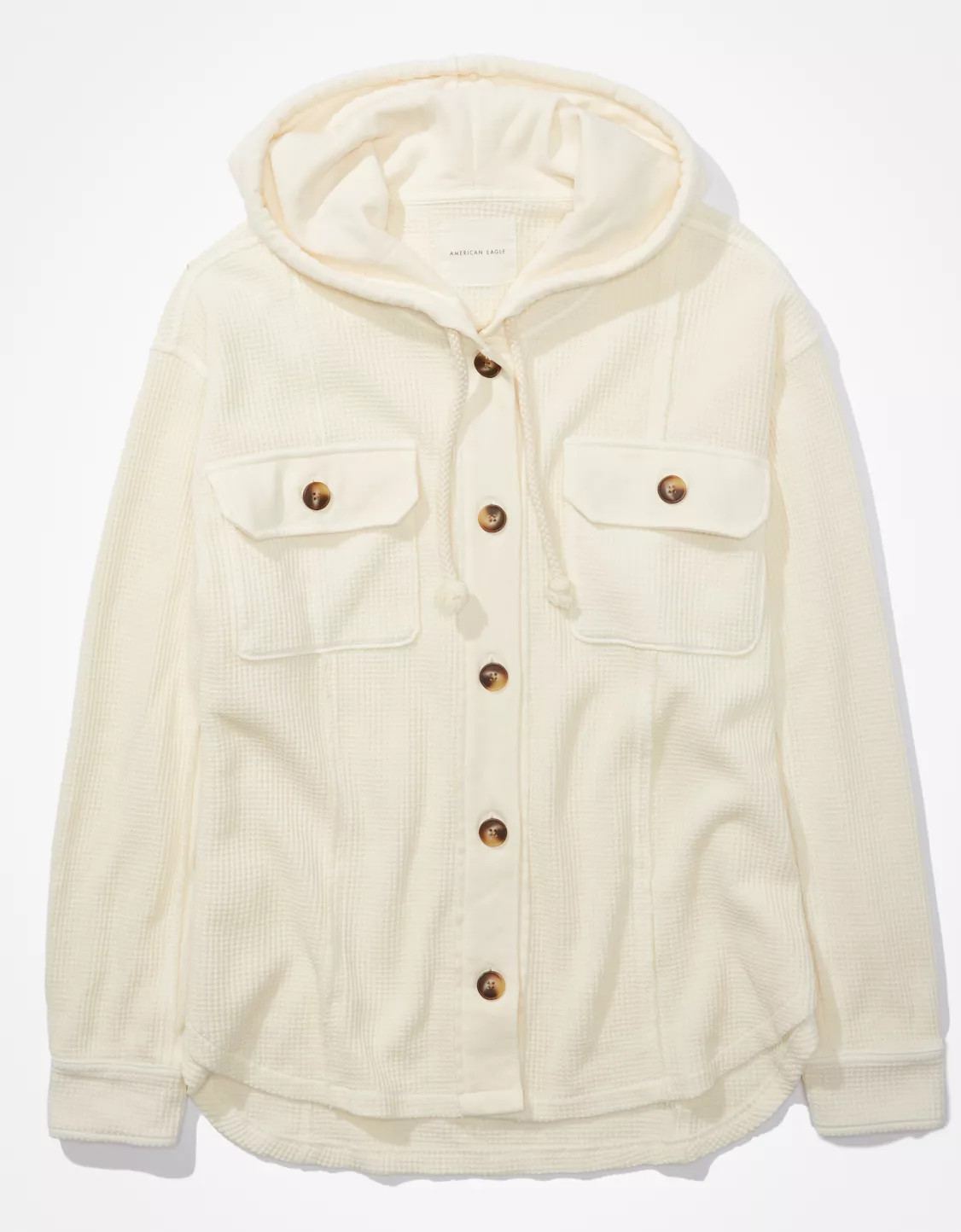 AE Hooded Waffle Shacket | American Eagle Outfitters (US & CA)