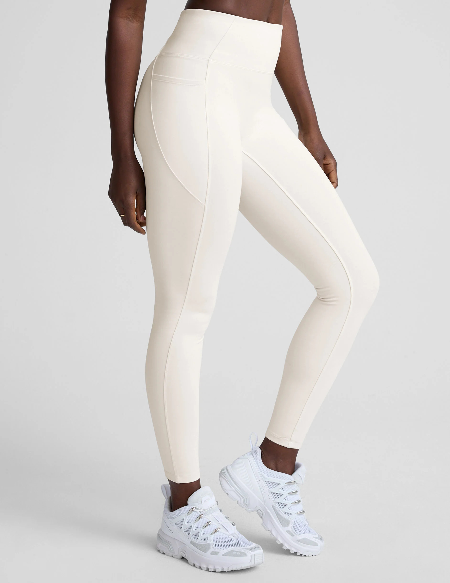 Pacer Fleece-Backed Zip Pocket Full Length Legging | Beyond Yoga | Beyond Yoga