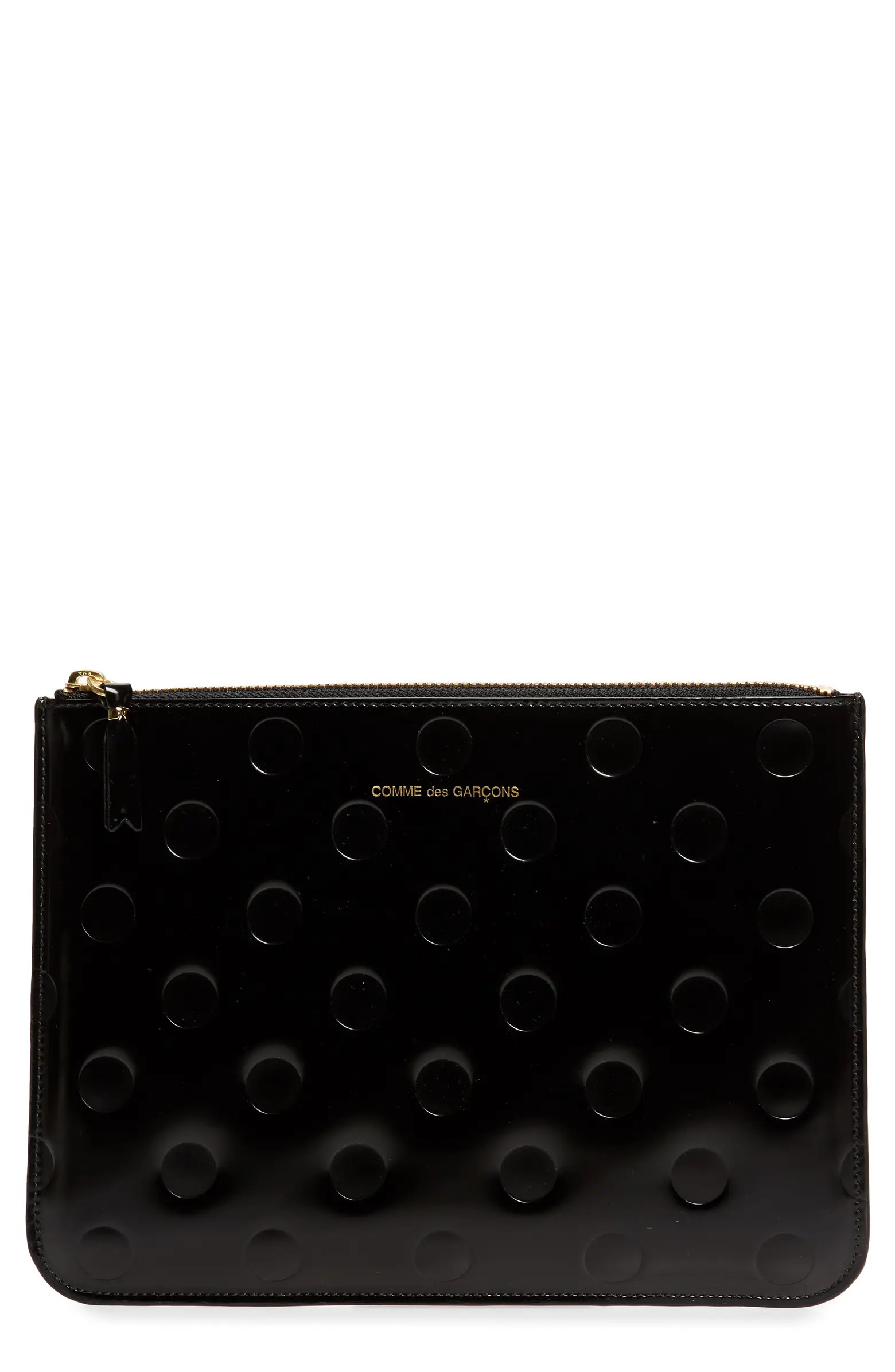 Comme des Garçons Wallets Dot Embossed Large Zip Pouch | Nordstrom | Nordstrom
