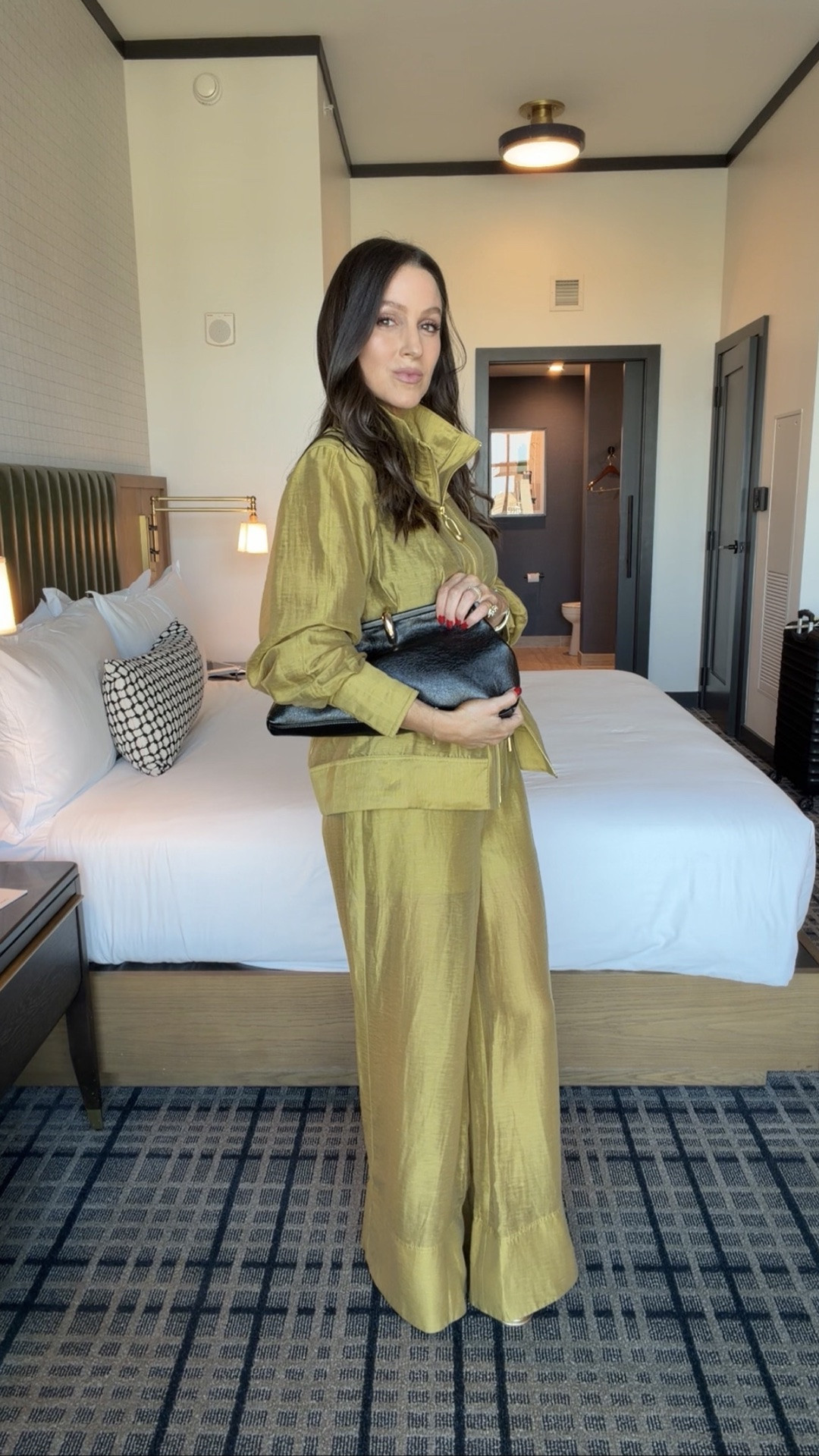 First night at LTK Con outfit for dinner! I did my true size in this dreamy green sheer set both the jacket and the pants. And did my true size in the shoes, too!

#LTKCon #LTKootd #LTKOver40