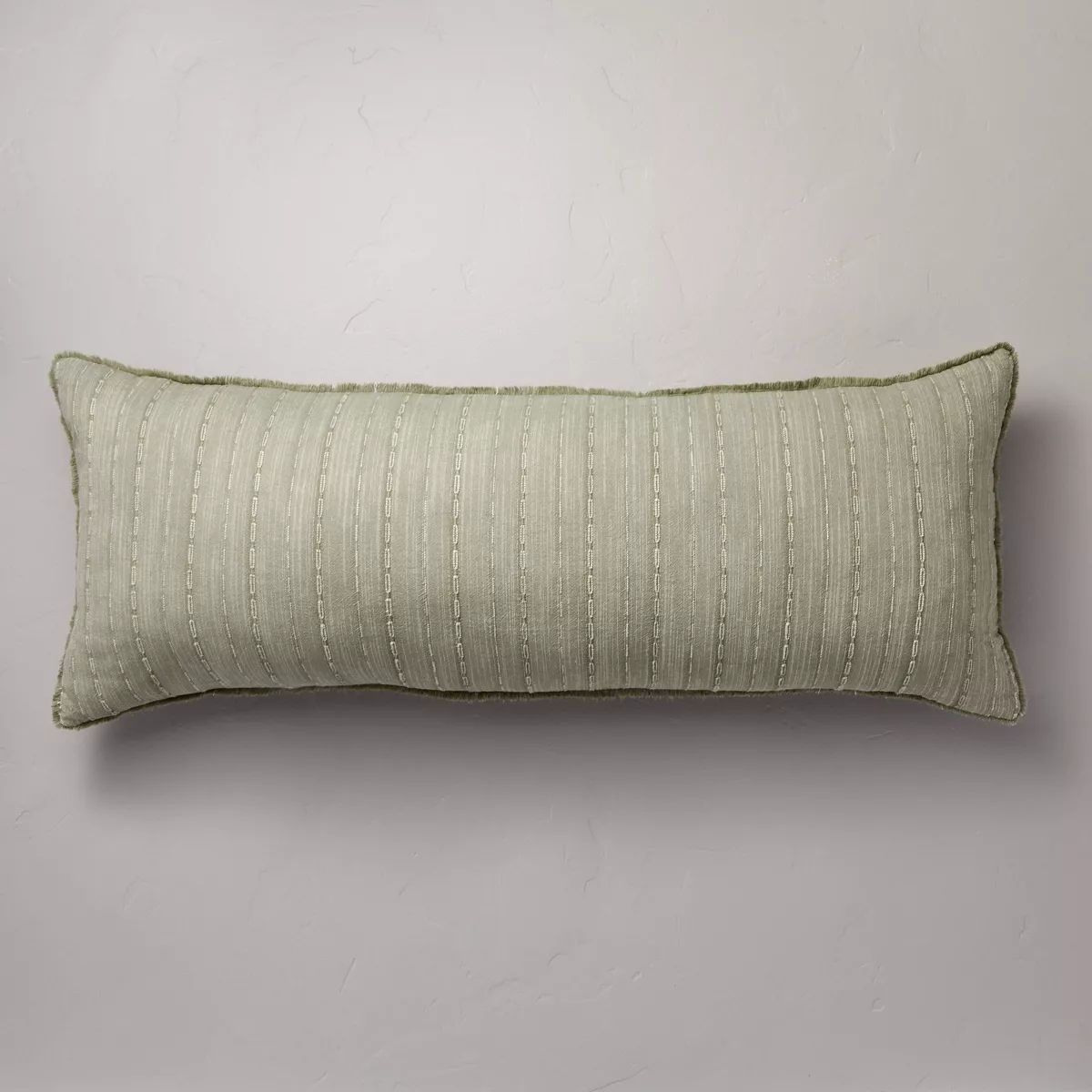 16"x42" Washed Loop Stripe Lumbar Bed Pillow  - Hearth & Hand™ with Magnolia | Target