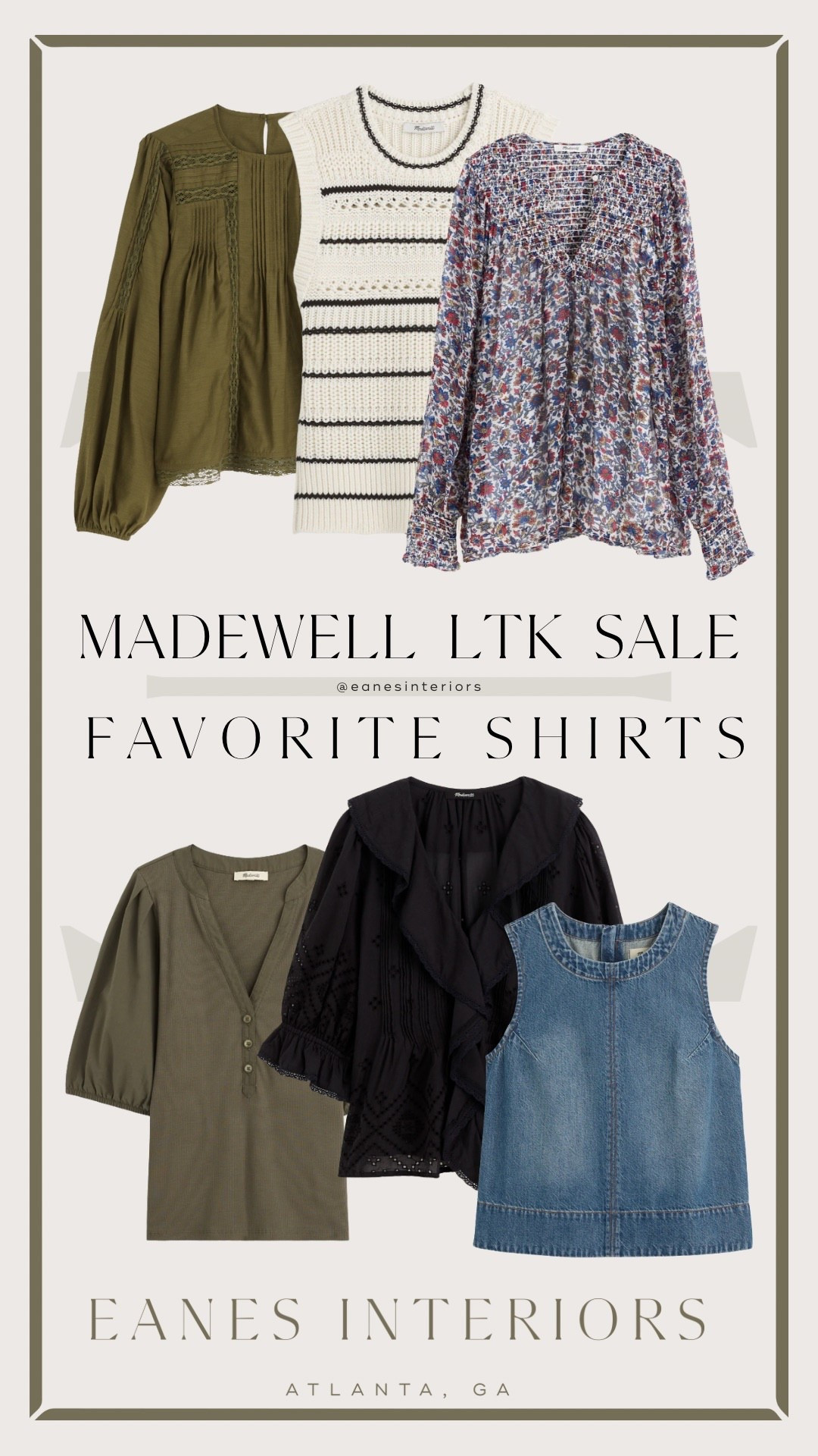 LTK x Madewell SALE 🛍️✨
Snagged these timeless pieces , and I’m obsessed! These are the perfect tops to transition  from summer to fall! 

➡️ Don’t miss out—Madewell sales are that good. Shop them now while they last!

#eanesinteriors #madewellstyle #madewellfinds #madewelljeans #balloonjeans #denimtank #madewellbag #stripedshirt #madewellsale #labordaysale #ltkfallfashion #ltkstyle #ltkunder100 #denimlove #neutralstyle #closetstaples #madewellcloset #ltkseasonalstyle


#LTKStyleTip #LTKSaleAlert #LTKxMadewell