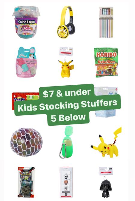 Found some affordable stocking stuffers at five below! Most are $5 or under, pikachu headphones are $7! Candy is $1.50 ea or sale for 4 for $5! 👏🏼 Love five below for affordable kids Christmas gifts!

cheap stocking stuffers, $5 stocking stuffers, kids stocking stuffers, Disney gifts, Pokémon gifts, squishmallows

#LTKGiftGuide #LTKHoliday #LTKkids