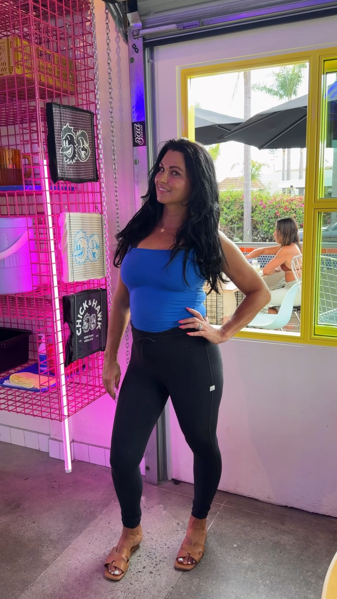 Workout ready! 🤍

Pilates is so much easier when These black @Vuori US  leggings don't need to be pulled up or adjusted mid-workout and this cute cobalt blue workout tank gives me the support I need.

#workoutbra #workouttop #workoutpants #athleticwear #marneystidbits
#LTKootd #LTKActive
#LTKSaleAlert