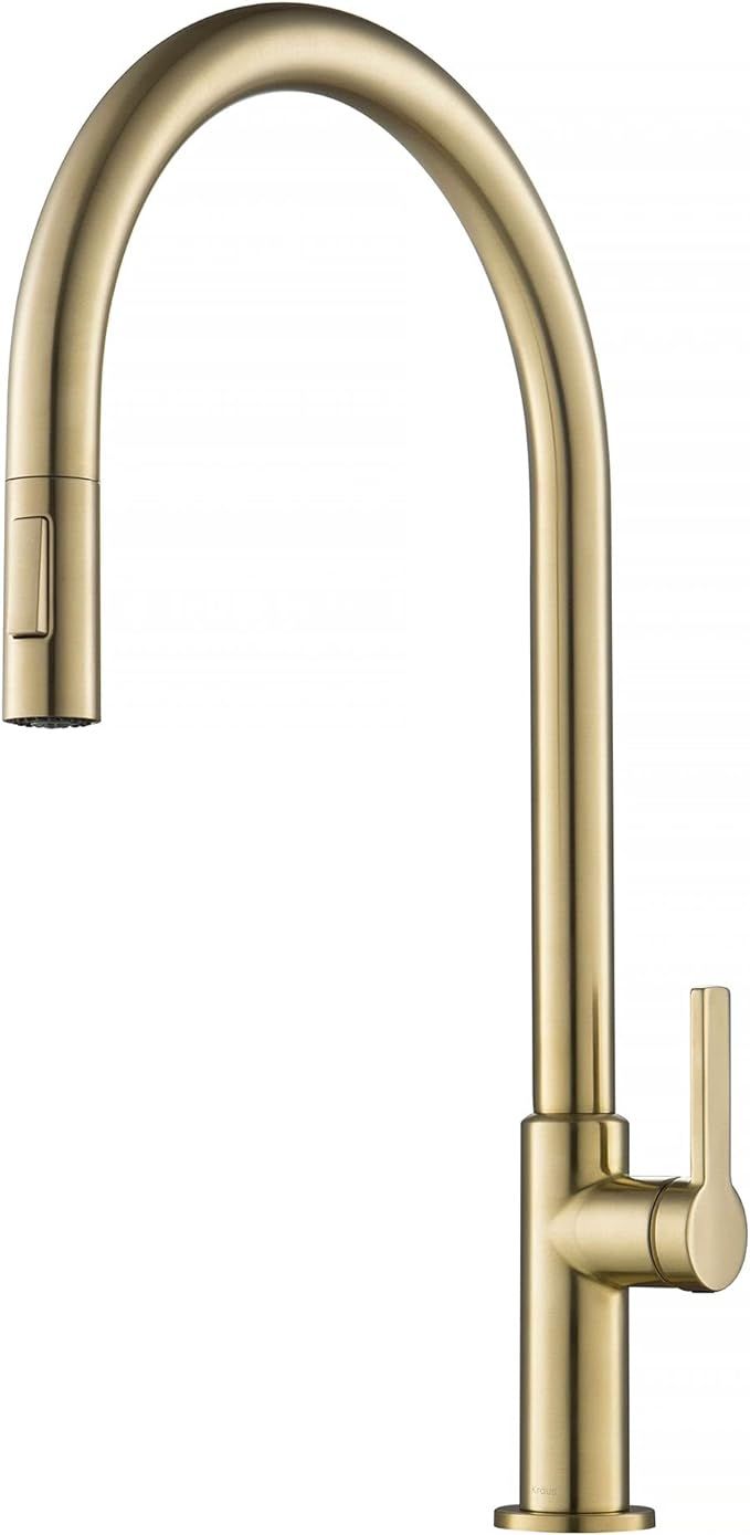 Kraus KPF-2821SFACB Oletto High-Arc Single Handle Pull-Down Kitchen Faucet, 21 Inch, Antique Cham... | Amazon (US)