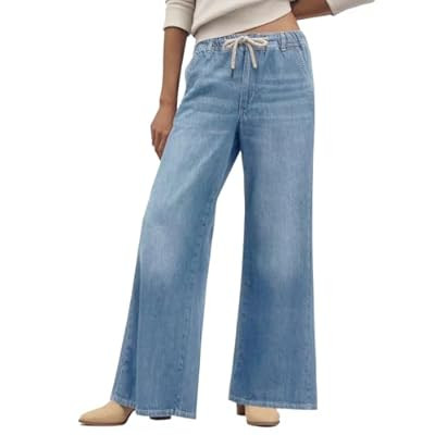 Cicy Bell Womens Wide Leg Flare Jeans Casual Drawstring High Waist Vintage Denim Pa… | Amazon (US)