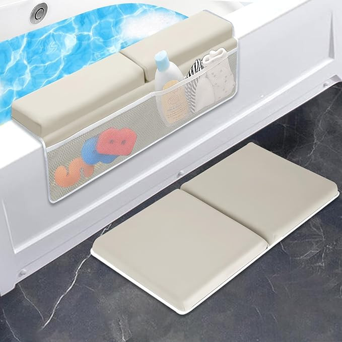 JJGoo Bath Kneeler with Elbow Rest Pad Set, 1.5 inch Kneeling Pad Mat for Bathtub Baby Bathing Pa... | Amazon (US)