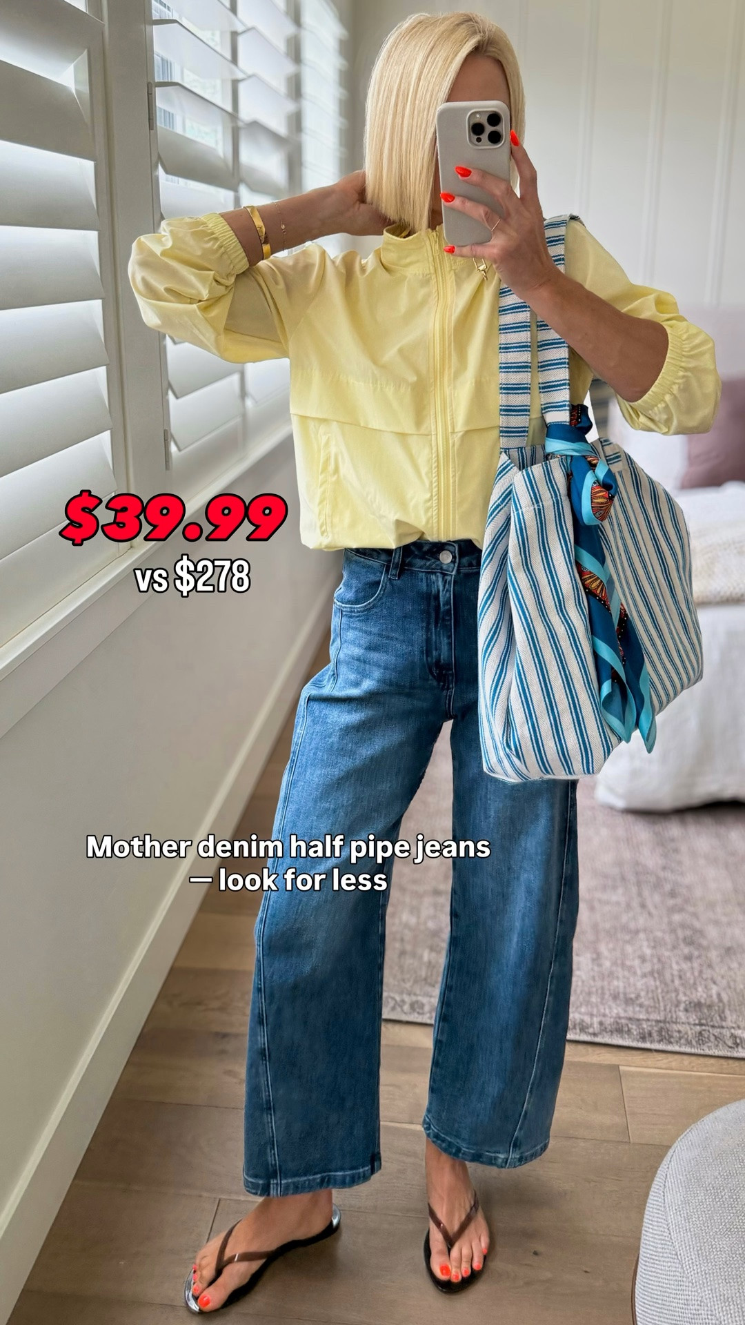 $39.99 vs $278
Cheapest I’ve seen these look for less MOTHER half pipe jeans.
Fit tts, wearing size 4
❗️Thong sandals on sale! Use in app 20% off coupon.

#LTKmomlife #LTKOver40 #LTKxMadewell