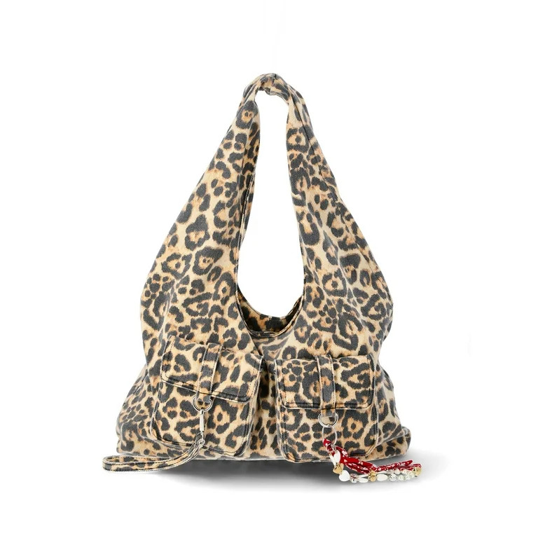 No Boundaries Women's Hobo Bag, Leopard | Walmart (US)