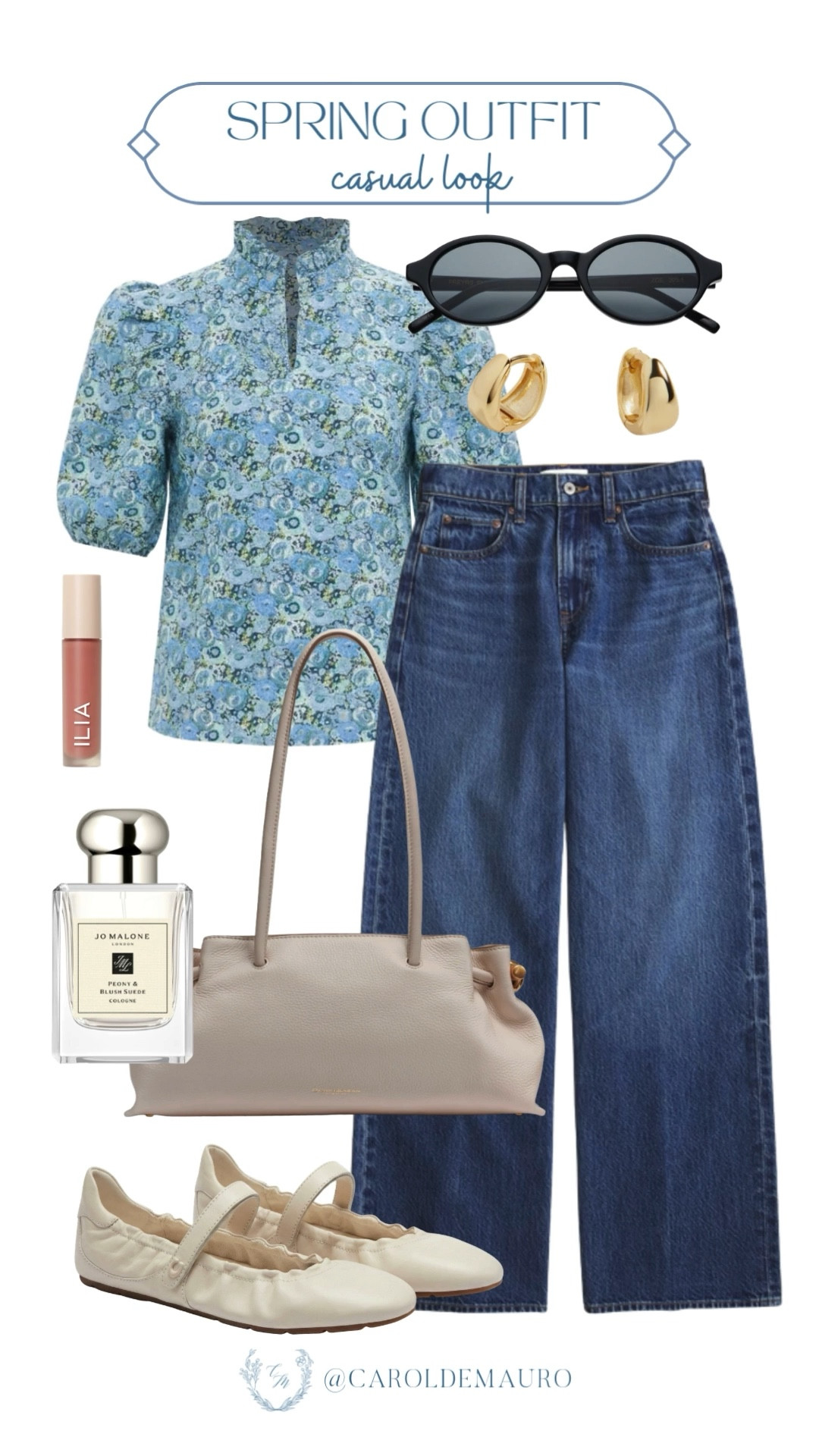 Nail the everyday spring aesthetic by pairing some wide-leg denim with a floral puff-sleeve top and comfy cream flats! Throw on those black sunnies and you’re ready for a coffee run or a stroll through the park.

brunch date, casual outfit, clean girl look, outfit inspo, petite fashion, seasonal fits, vacation wardrobe, fashion inspo

#LTKSeasonal #LTKootd #LTKU