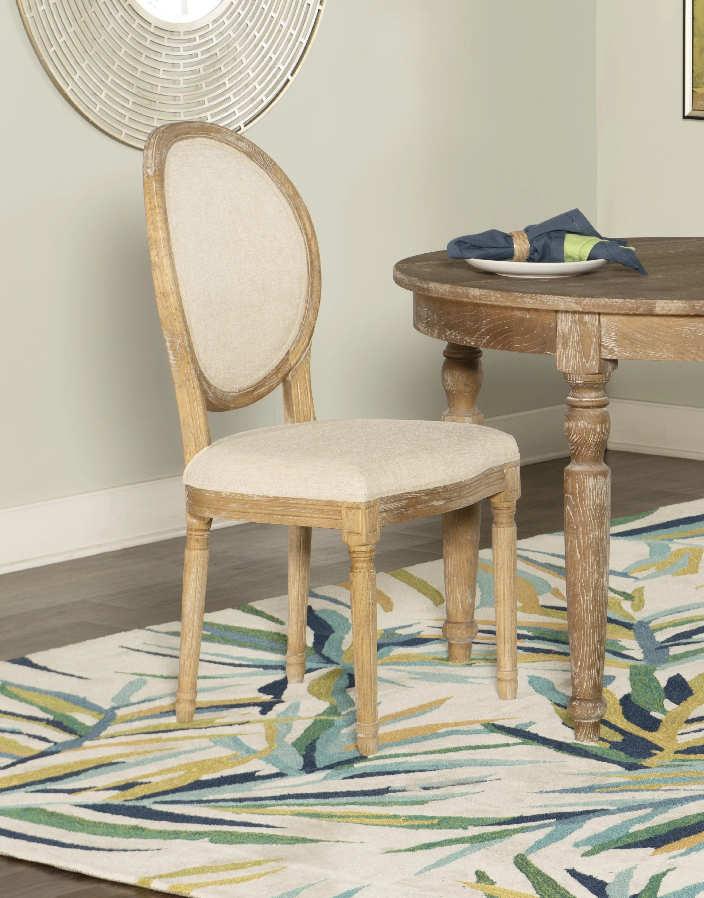 Linon Anthem Oval Back Dining Chairs, Set of 2, Light Natural Brown - Walmart.com | Walmart (US)