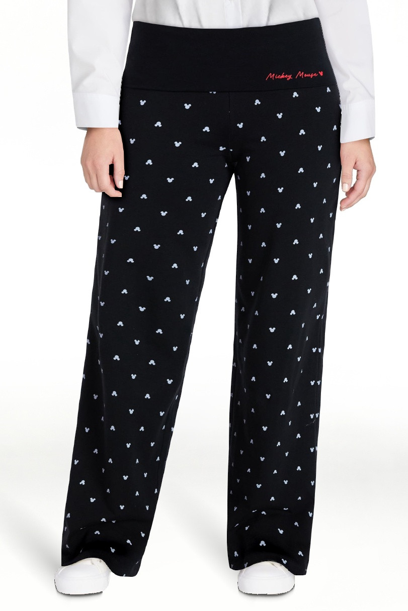 Mickey Mouse Women\u2019s Wide Leg Foldover Pants, Sizes XXS-XXL | Walmart (US)