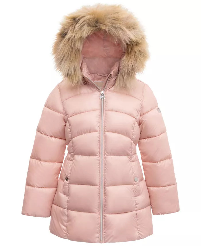 Michael Kors Big Girls Heavy Weight Stadium Jacket & Reviews - Coats & Jackets - Kids - Macy's | Macys (US)