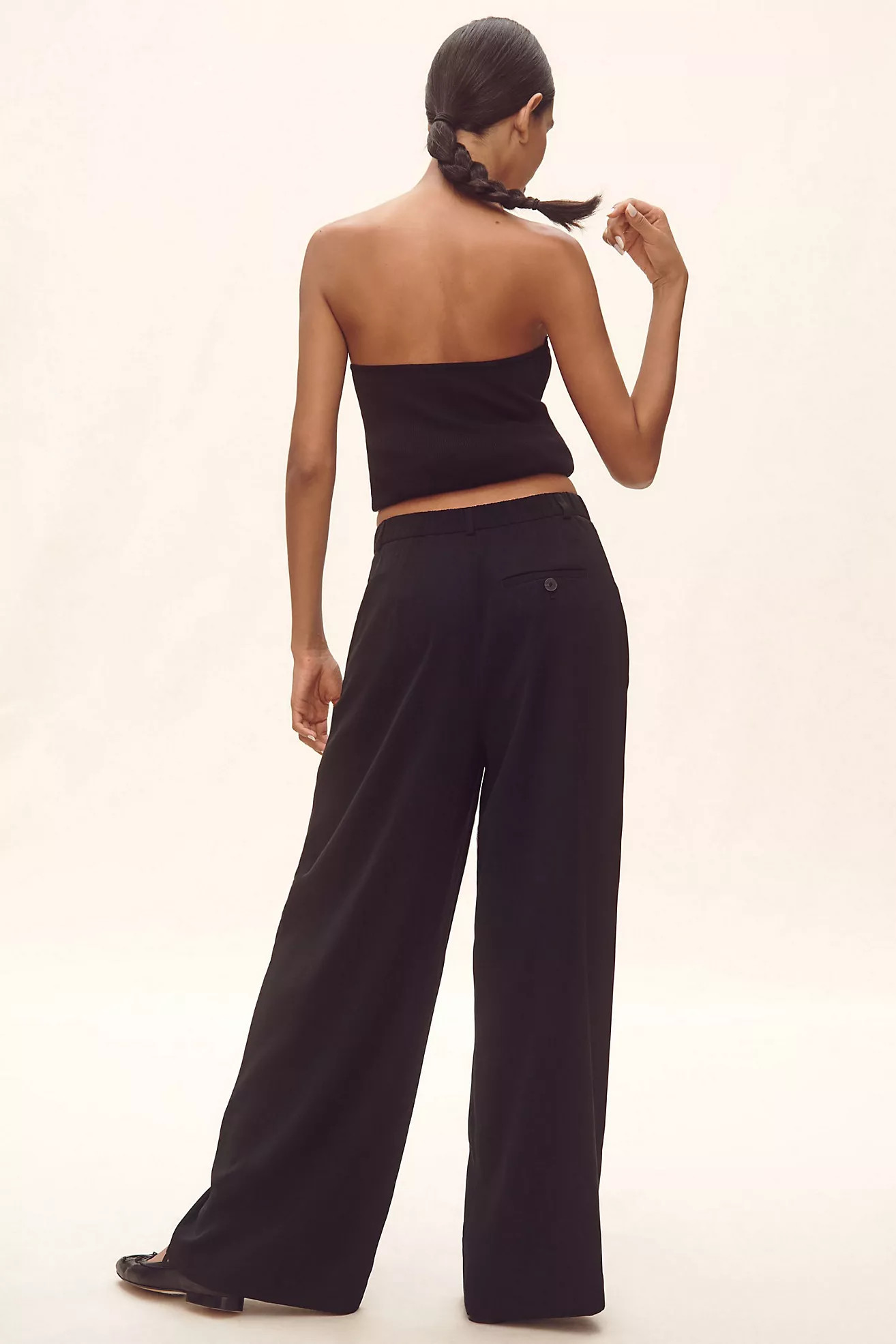 Maeve Avery Wide-Leg Trouser Pants | Anthropologie (US)