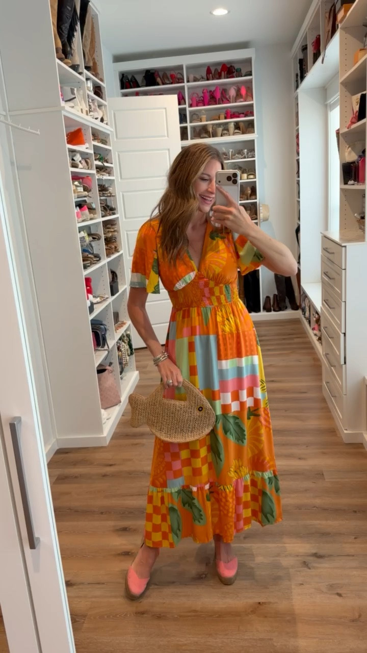 In a small dress, bag, wedges and accessories- fits tts.

#LTKootd #LTKSeasonal #LTKgrwm