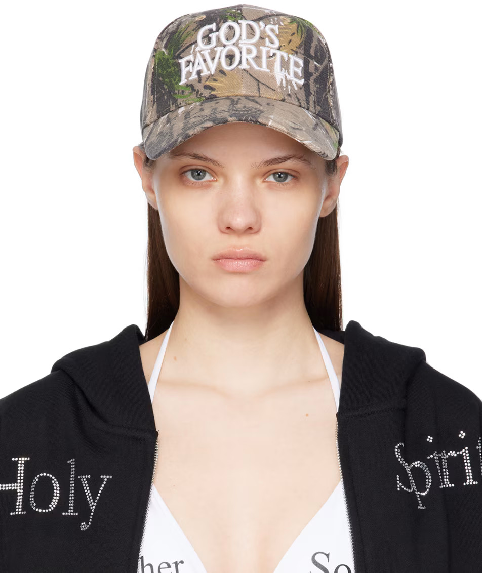 Praying - Khaki 'God's Favorite' Cap | SSENSE