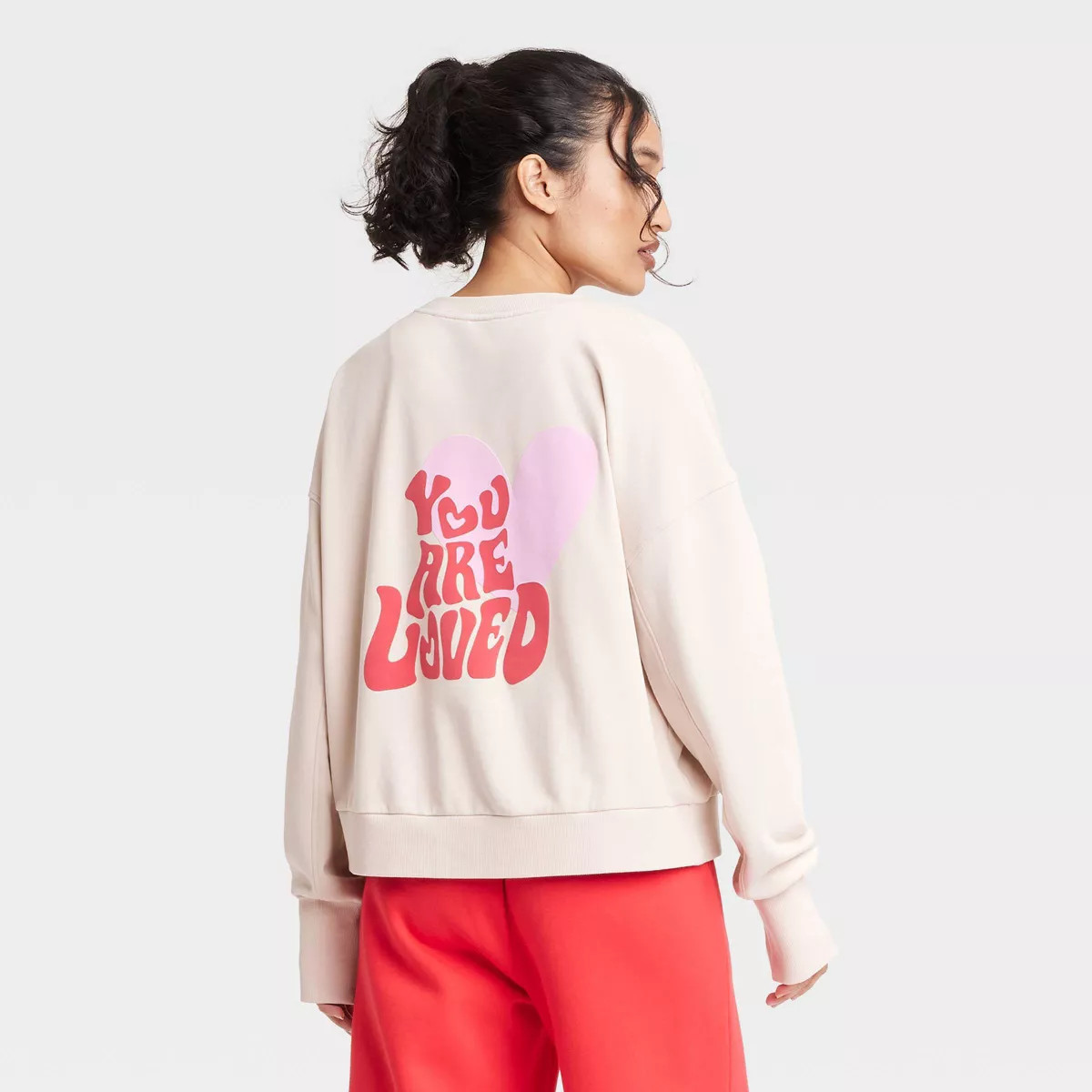 Women's Valentine's Day Graphic French Terry Crewneck Sweatshirt - JoyLab™ | Target