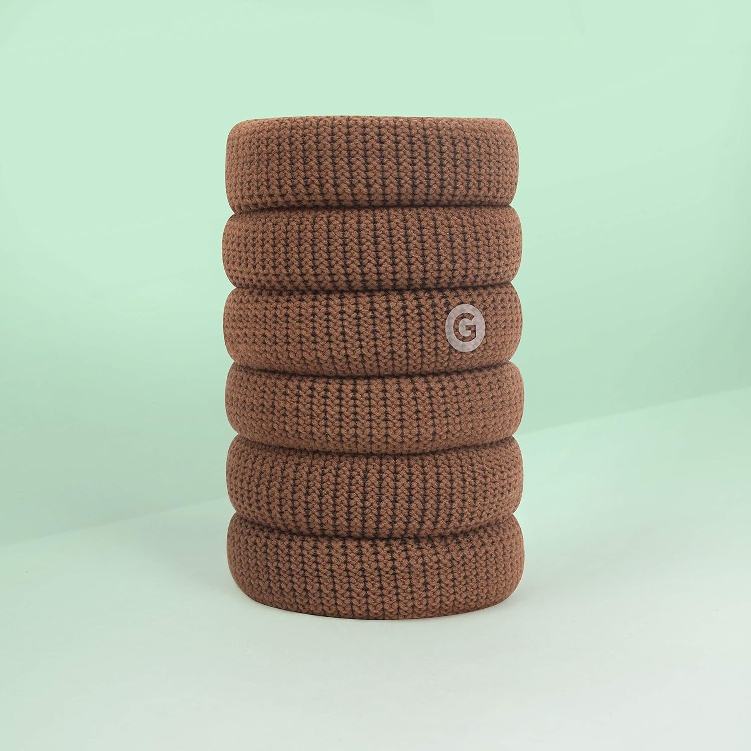 GIMME Bands No Break Thick Hair Ties 6PC (Brown Chestnut) | Amazon (US)