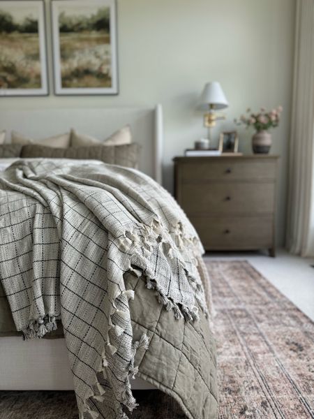 Loving this new throw blanket from @theloomia in our primary bedroom! The perfect cozy neutral! 

#LTKHome