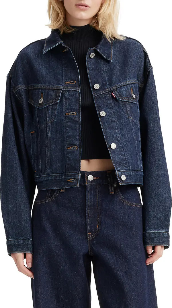 Shrunken '90s Denim Trucker Jacket | Nordstrom