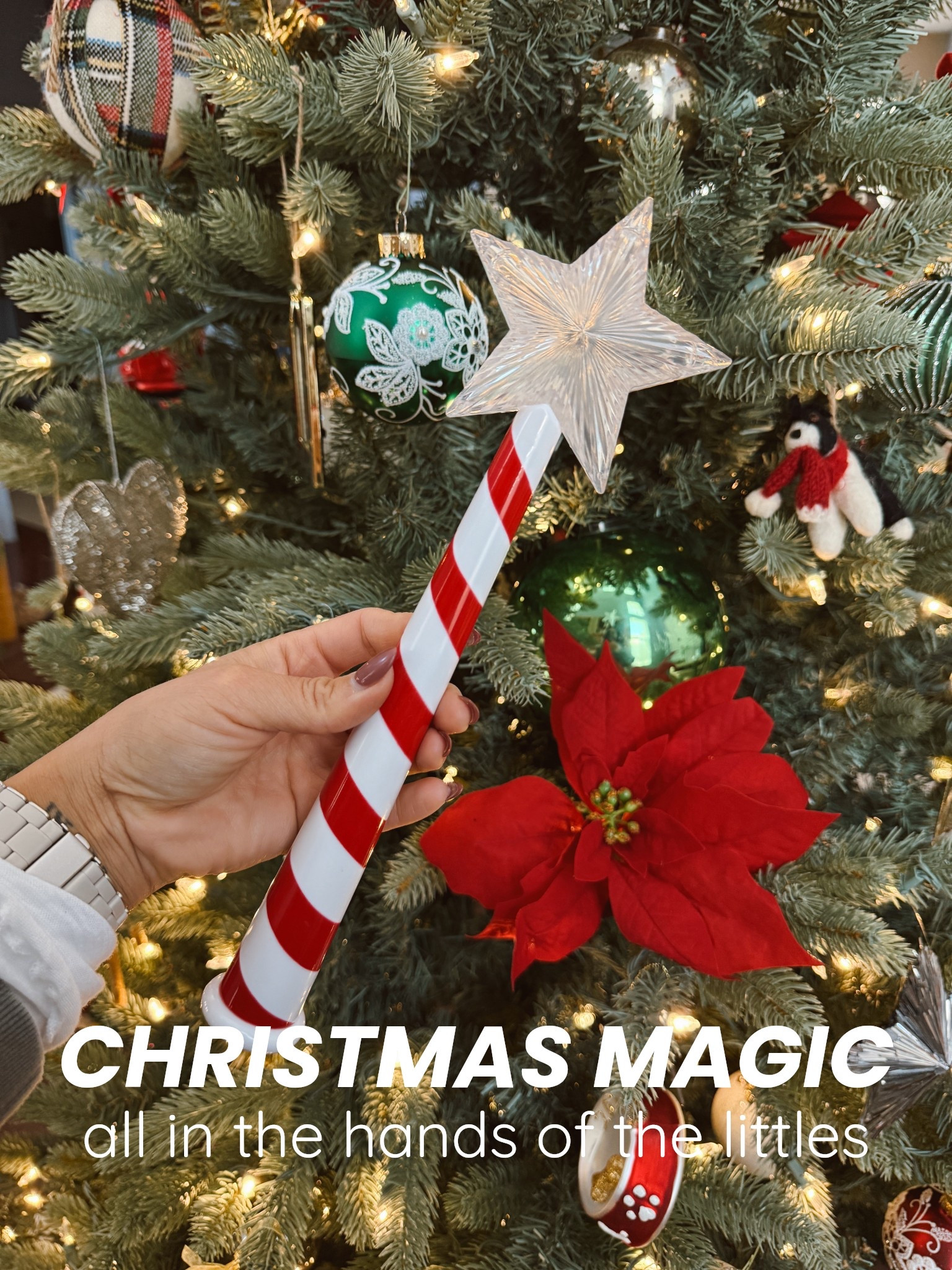 ✨ A little Christmas magic in the palm of their hands.

One wave of the wand and—poof—the lights come to life.

Making tree-lighting with the littles extra fun, extra magical, and extra merry. 🎄✨

Shop my links for this amazing wand + the dreamiest tree lights to create the most magical, beautiful holiday glow. ✨🛍️

#LTKHoliday #LTKmomlife #LTKGiftGuide