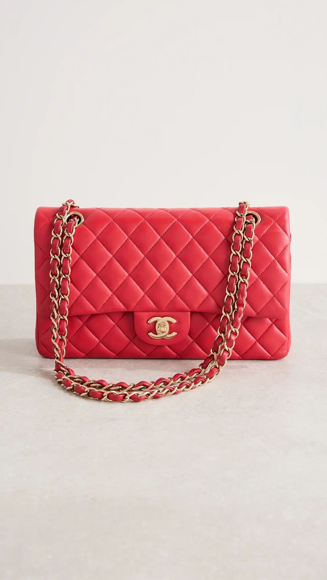 What Goes Around Comes Around Chanel Pink Lambskin 2.55 10" Shoulder Bag | Shopbop | Shopbop