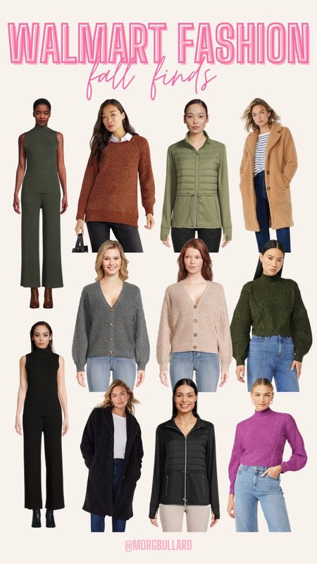 Walmart Fashion | Fall Fashion | Fall Outfits | Fall Looks | Fall Sweaters | Fall Coats | Winter Coats 
