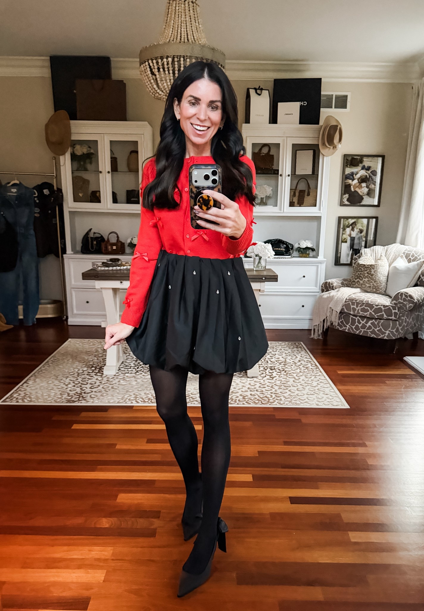 Love this bow sweater and bubble skirt for the holidays! Christmas party outfit 

#LTKHoliday #LTKFindsUnder50 #LTKSeasonal