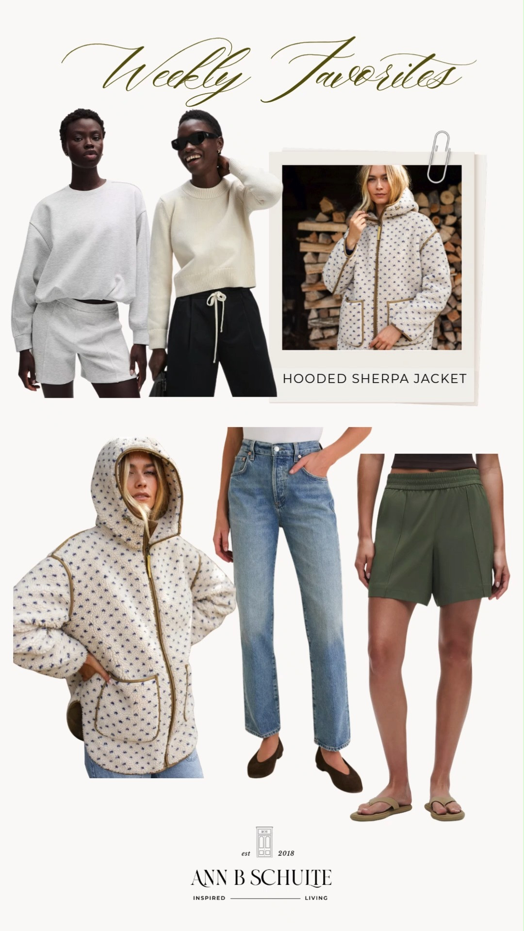 This week’s favorites are all about easy layers, cozy textures, and everyday pieces that can carry you right into fall. From relaxed sweatshirts and classic denim to comfy shorts and that cozy hooded sherpa jacket, these picks strike the perfect balance between casual and pulled together. The neutral tones make everything easy to mix and match, while the soft textures add that extra cozy touch for cooler days. These are the kind of effortless wardrobe staples that make getting dressed simple without sacrificing style. 🤎🍂✨
#WeeklyFavorites #TopPicks #FallFavorites #FallFashion #CozyStyle #CasualStyle #FallWardrobe #EverydayStyle #WardrobeEssentials #FashionFinds 

 #LTKootd