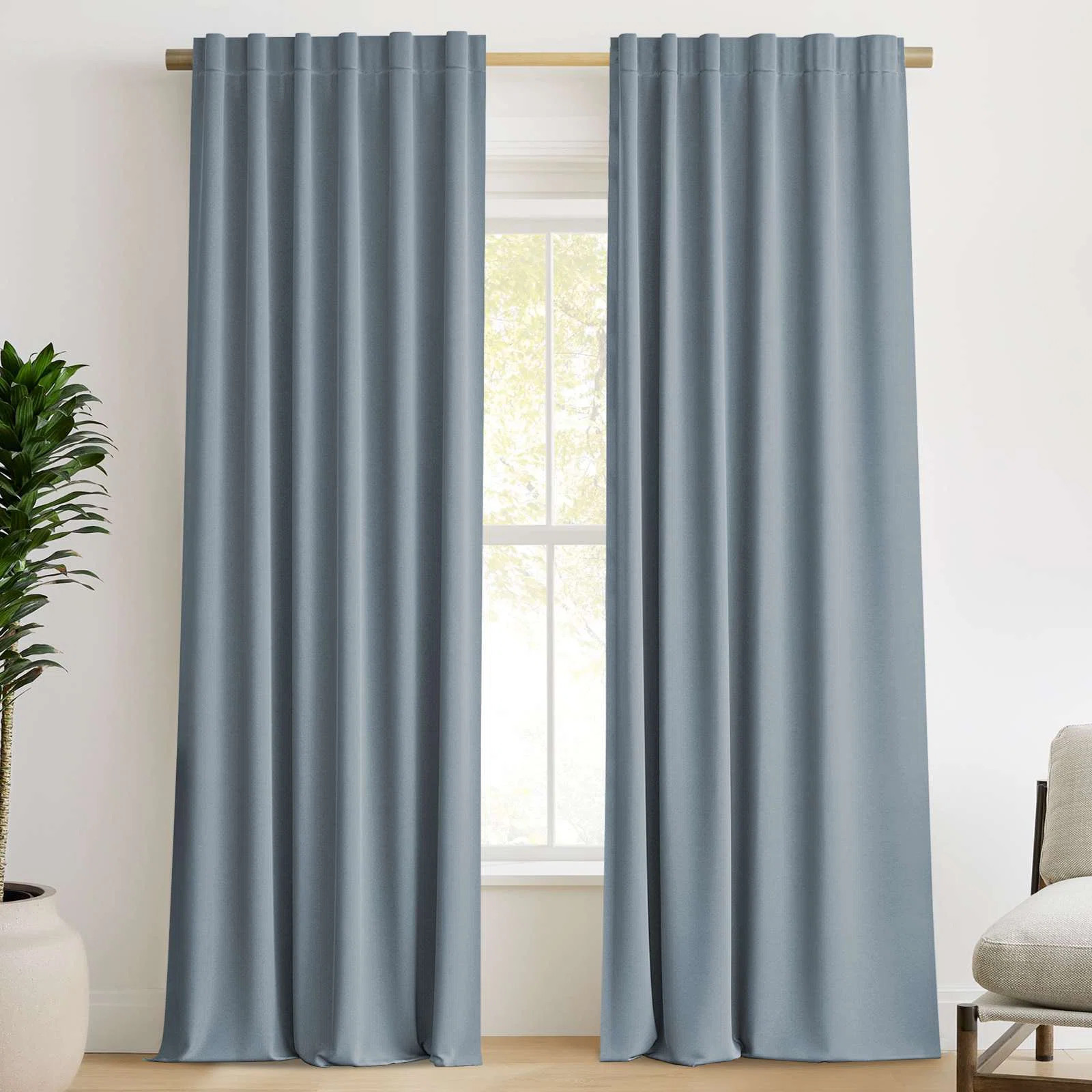 Blackout Curtains Thermal Insulated Window Treatment Panels Room Darkening Blackout Drapes for Li... | Wayfair North America