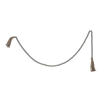 Wood Bead Garland-Grey | Dwell Home Co.